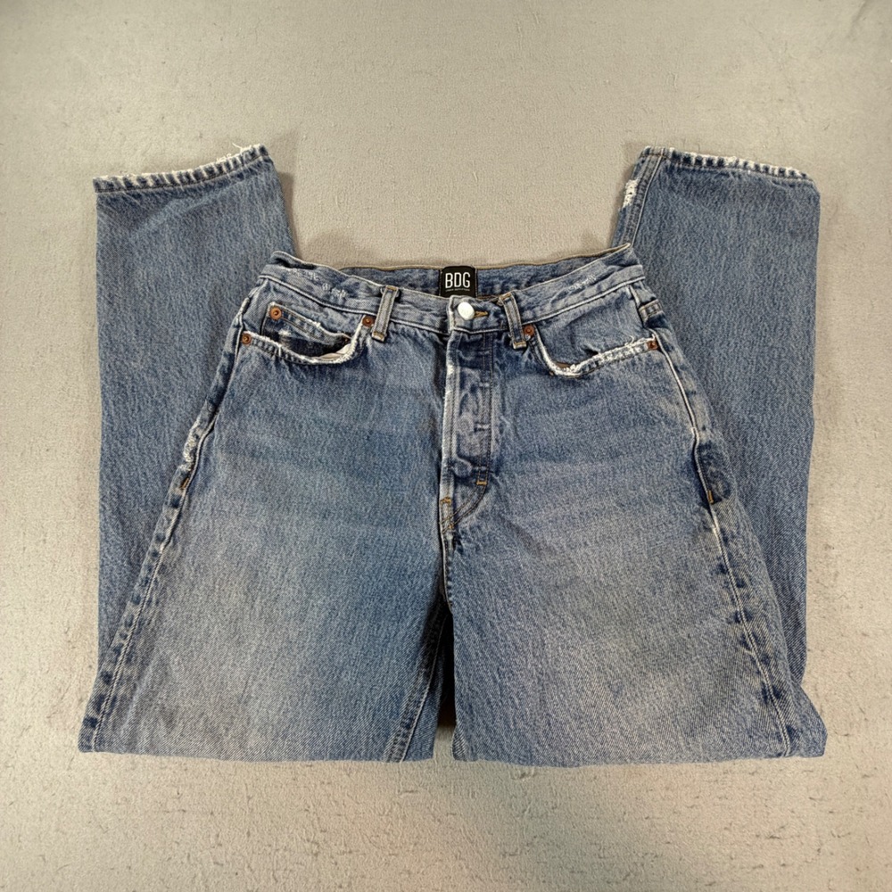 BDG Urban Outfitters High Rise Straight Distressed Jeans Blue Women's 26